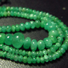 10 Inches Really Gorgeous - Quality 100 Percent Natural Green Emerald Smooth Polished Rondell Beads Huge Size 2 - 6 mm approx